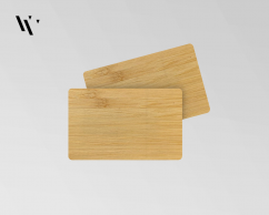 Virtuálna vizitka NFC drevená bamboo - vlastný dizajn s gravírovaním